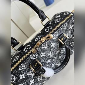 LV SPEEDY BANDOULIERE 25 Сумка-подушка Модель M59609 Черный деним