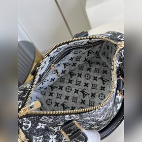 LV SPEEDY BANDOULIERE 25 Сумка-подушка Модель M59609 Черный деним
