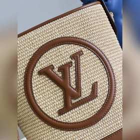 LV Модель M59962 Коричневая сумка-ведро Серия плетеных сумок с в