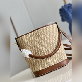 LV Модель M59962 Коричневая сумка-ведро Серия плетеных сумок с в