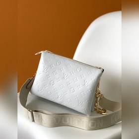LV Модель M57793 Белая маленькая сумка с цепочкой Блеснула на мод