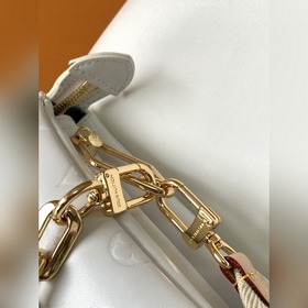 LV Модель M57793 Белая маленькая сумка с цепочкой Блеснула на мод