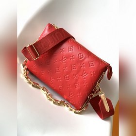 LV Модель M57792 Ярко-красная маленькая сумка с цепочкой через п
