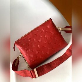 LV Модель M57792 Ярко-красная маленькая сумка с цепочкой через п