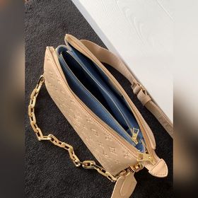 LV Модель M59278 Золотая сумка Coussin Small с цепочкой через пле