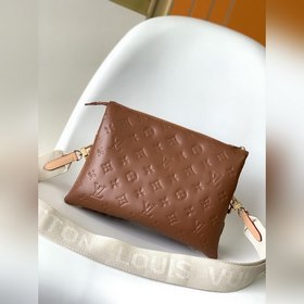 LV Модель M57791, песочный цвет, маленькая сумка Coussin с цепочк