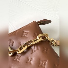 LV Модель M57791, песочный цвет, маленькая сумка Coussin с цепочк