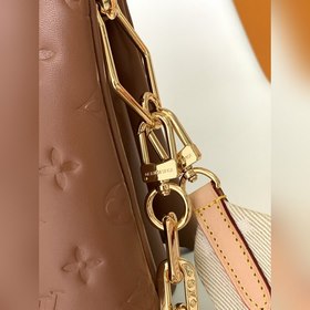 LV Модель M57791, песочный цвет, маленькая сумка Coussin с цепочк