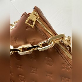LV Модель M57791, песочный цвет, маленькая сумка Coussin с цепочк