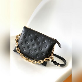 LV модель M57796 черная сумка Coussin BB Сумка, представленная на