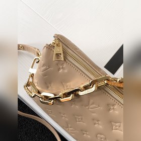LV модель M58268, сумка Coussin BB, цвет： земляной желтый Эта сум
