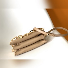 LV модель M58268, сумка Coussin BB, цвет： земляной желтый Эта сум