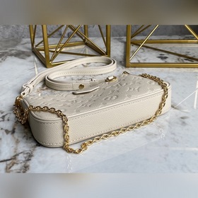 LV Модель M81066 Бежевый Кожаная сумка серии «Маджонг» через плеч