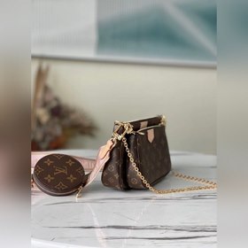 LV Модель 44823 Розовый Multi Pochette Accessoires Сумка Сочетае