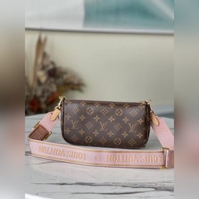 LV Модель 44823 Розовый Multi Pochette Accessoires Сумка Сочетае