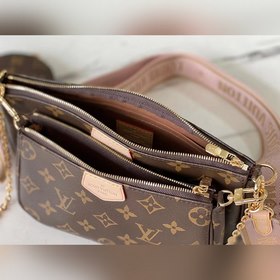 LV Модель 44823 Розовый Multi Pochette Accessoires Сумка Сочетае