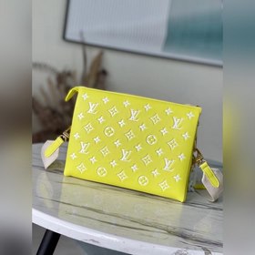 LV Coussin маленькая сумка Модель M20843 Флуоресцентный желтый 