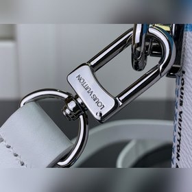 Сумка LV PAINT CAN, синяя с шелкографией, сумка-бакет через плечо