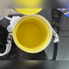 Сумка LV PAINT CAN, желтая с шелкографией, сумка-бокс через плечо