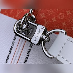 Сумка LV PAINT CAN оранжевая с шелкографией, сумка-барабан через 