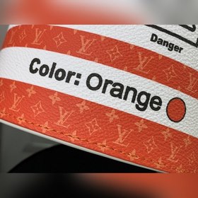 Сумка LV PAINT CAN оранжевая с шелкографией, сумка-барабан через 