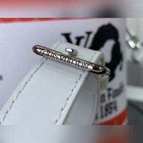 Сумка LV PAINT CAN оранжевая с шелкографией, сумка-барабан через 
