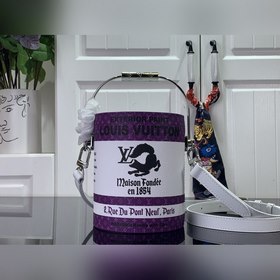 Сумка LV PAINT CAN, фиолетовая с шелкографией Сумка LV Paint Can