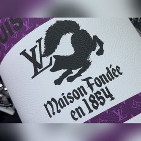 Сумка LV PAINT CAN, фиолетовая с шелкографией Сумка LV Paint Can 
