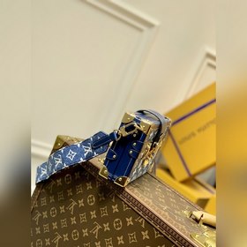 LV Petite Malle сумка, модель M59717, синий деним, фурнитура из с