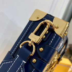 LV Petite Malle сумка, модель M59717, синий деним, фурнитура из с