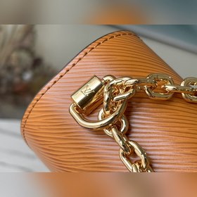 LV, модель M59686, карамельно-коричневая сумка с цепочкой Twist. 