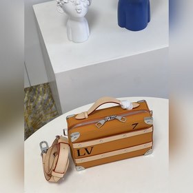 Сумка LV Handle Soft Trunk, модель M45785, оранжевая с шелкографи