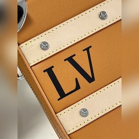 Сумка LV Handle Soft Trunk, модель M45785, оранжевая с шелкографи