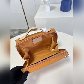 Сумка LV Handle Soft Trunk, модель M45785, оранжевая с шелкографи