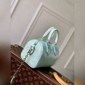Сумка LV Speedy Bandoulière 20, модель M46163, тиснение, зеленый 