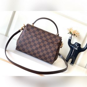 LV Модель N53000 Коричневая сумка через плечо Кожа является подли