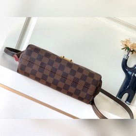 LV Модель N53000 Коричневая сумка через плечо Кожа является подли