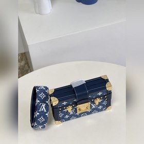 LV Petite Malle сумка через плечо, модель M59717, синяя Николас 