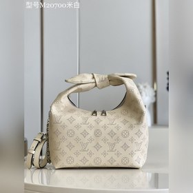 LV Модель M20700 Белый Кожаная сумка для покупок Why Knot Мален