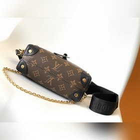 LV Модель M45571 Черный Petite Malle Souple Сумка Изготовлена из