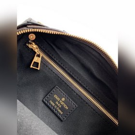 LV Модель M45571 Черный Petite Malle Souple Сумка Изготовлена из