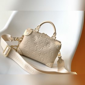 LV Модель M45394 Белая сумка Petite Malle Souple Изготовлена из 