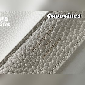 LV Capucines мини-сумка, модель M55921, белая кожа питона с золот