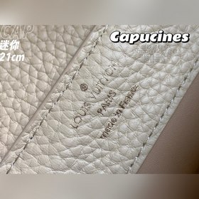 LV Capucines мини-сумка, модель M55921, молочно-белая змеиная кож