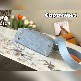 LV Capucines мини-сумка, модель M55921, цвет «туманный синий» с з