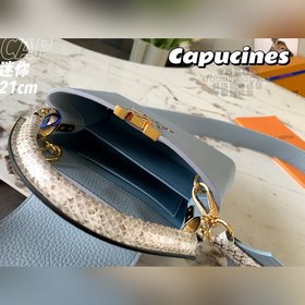 LV Capucines мини-сумка, модель M55921, цвет «туманный синий» с з