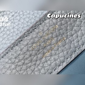 LV Capucines мини-сумка, модель M55921, цвет «туманный синий» с з