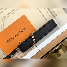 LV Модель M81137 Черная сумка с принтом на цепочке, сумка через п