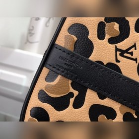 LV SPEEDY BANDOULIèRE 25 Сумка черная с леопардовым принтом Сумка