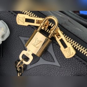 LV SPEEDY BANDOULIèRE 25 Сумка черная с леопардовым принтом Сумка